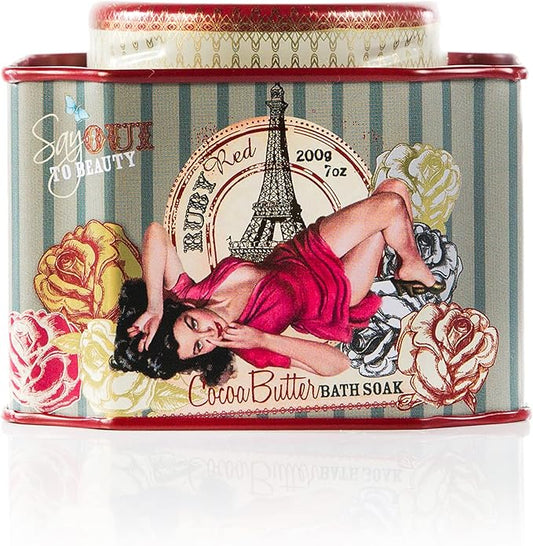 Barefoot Venus Epsom Salt Bath Soak with Cocoa Butter (Ruby Red)