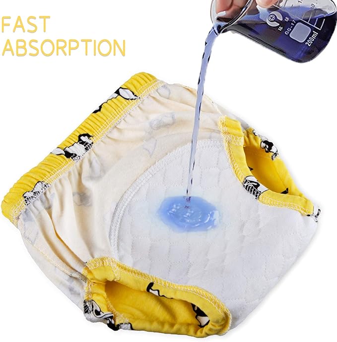 Toddler Potty Training Pants 4 Pack,Cotton Training Underwear Size 2T,3T,4T,Waterproof Underwear for Kids