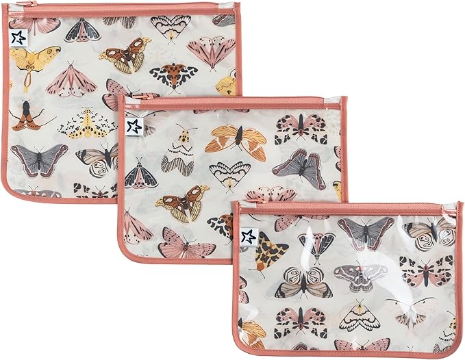 Tiny Twinkle Mess-Proof Travel Bags | TSA Airline Compliant, Zipper Closure, Clear Front Pouch, Diaper Bag Packing, Toiletry or Makeup Cosmetics Organizer