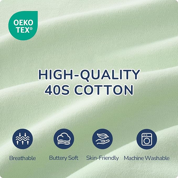 1.0 Tog 2.5 Tog Baby Sleep Sack, 100% Cotton Baby Sleeping Bag 3-24M, 2-Way Zipper Baby Wearable Blanket