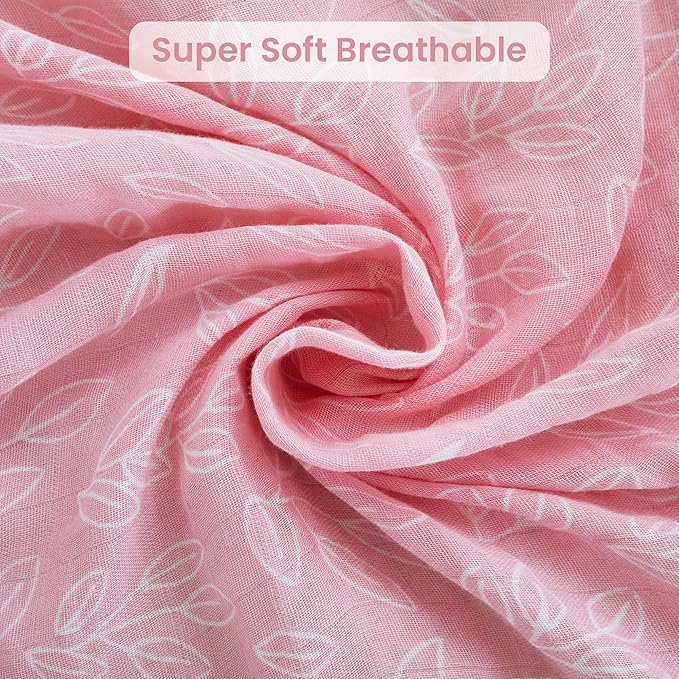 Softan Swaddle Blankets for Baby Girls & Boys Gift, Large 47X47 inches Receiving Blankets for Newborn,4 Pack Flowers and Butterflies