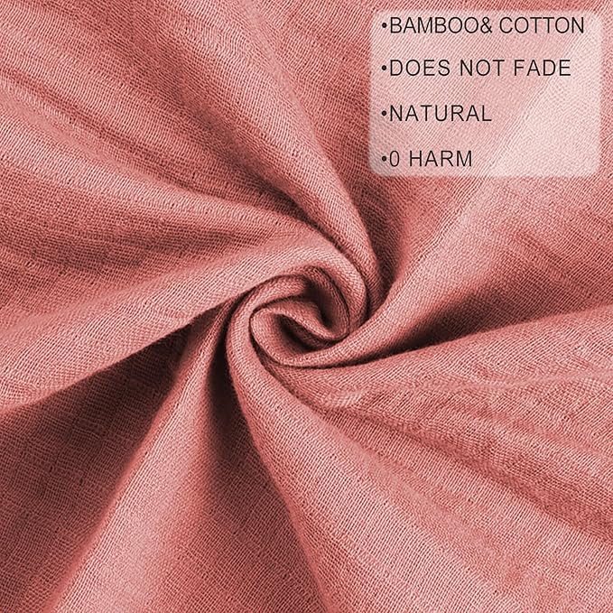 Viviland Muslin Swaddle Blankets, Breathable and Skin-Friendly Baby Receiving Blankets, 2-Pack Sun, 47 x 47 inches