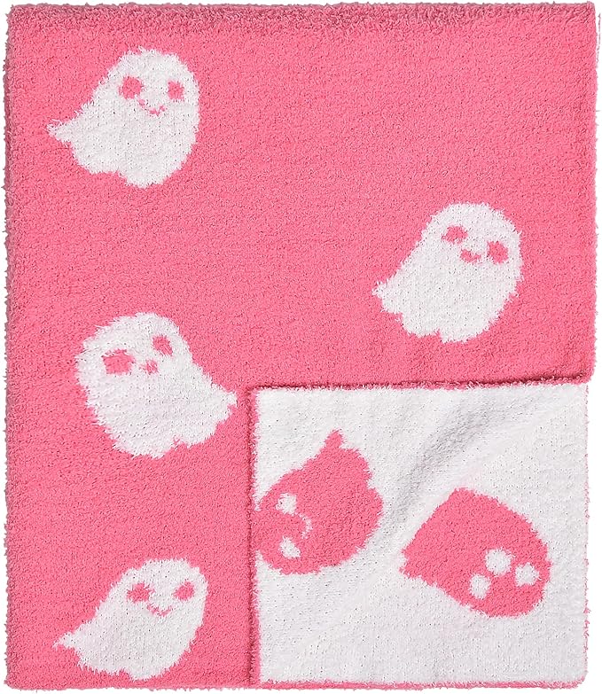 Halloween Pink Ghost Soft Baby Cozy Swaddling Blanket for Newborn Nursery Kids 30x40 Inch Pink Ghost