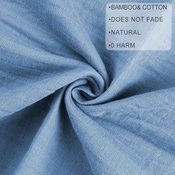 Viviland Muslin Swaddle Blankets, Breathable and Skin-Friendly Baby Receiving Blankets, 2-Pack Sun, 47 x 47 inches