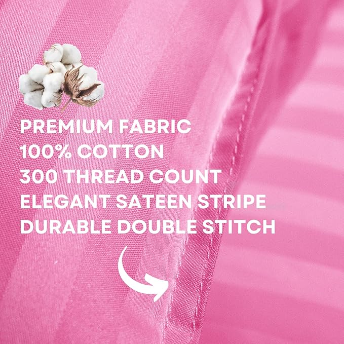 kinder Fluff Children Pillows for Bed (2X) 14x20in- The Only Kids Pillow 300T Cotton Shell & Down Alternative Fill - Travel Pillow for Children Bedding Set Sleeping Pillow Floor Bed Pillows- Pink- M