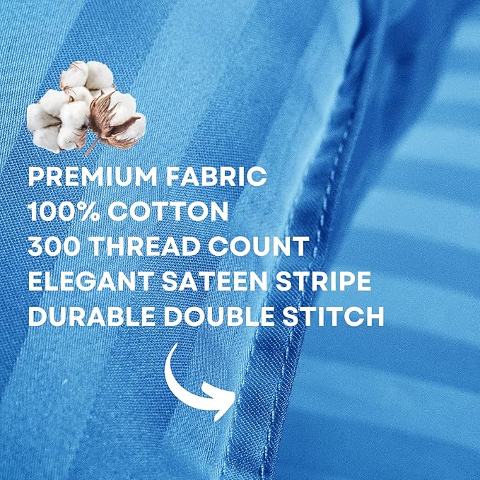 kinder Fluff Children Pillows (2-Pack) 17x26in– 300T Soft Cotton & Down Alternative – Hypoallergenic, Machine Washable, Ideal for Kids Ages 12+, Bed & Travel Use– Blue- XL