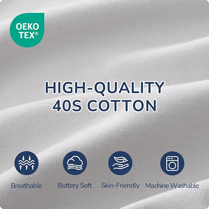 1.0 Tog 2.5 Tog Baby Sleep Sack, 100% Cotton Baby Sleeping Bag 3-24M, 2-Way Zipper Baby Wearable Blanket