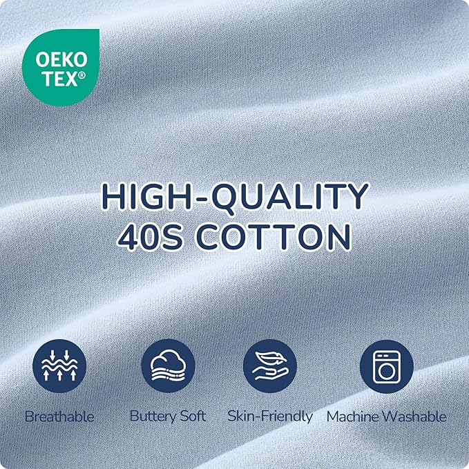 1.0 Tog 2.5 Tog Baby Sleep Sack, 100% Cotton Baby Sleeping Bag 3-24M, 2-Way Zipper Baby Wearable Blanket