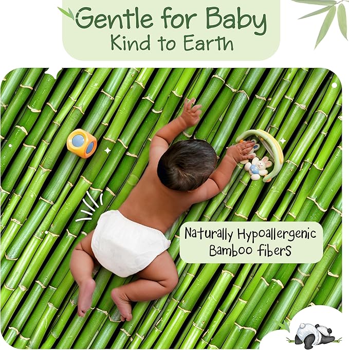 Bamboo Baby Diapers, Totally Chlorine Free for Sensitive Skin for Newborns to XXL. Hypoallergenic & Non Toxic Eco Friendlier Plant-Based Materials. TCF Small Size 1 to 2 (37 ct)