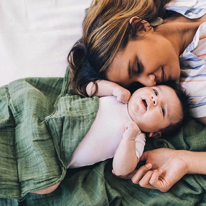 Little Unicorn Premium Muslin Swaddle Blanket 3 Pack | for swaddling, Play, Nursing & More | Giftable Set of 3 (Forest Friends 2)