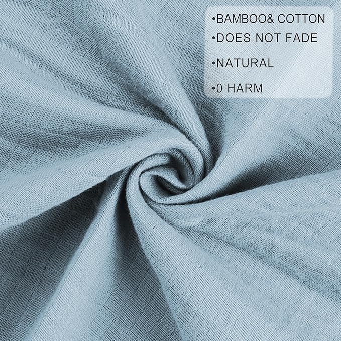 Viviland Muslin Swaddle Blankets, Breathable and Skin-Friendly Baby Receiving Blankets, 2-Pack Deer, 47 x 47 inches