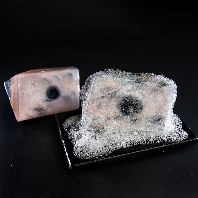 Rock Soap Gift Set of 2- Mothers Day Gift- Decorative Scented Gemstone Soap with Crystals (Jade & Black Obsidian) Inside- with Natural Ingredients & Essential Oil