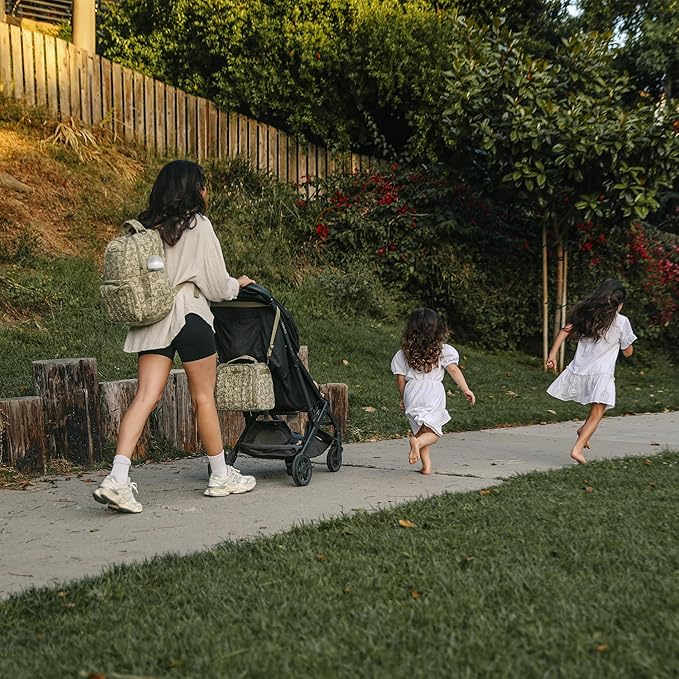 JuJuBe x Sazan Hendrix - New Classic Diaper Bag Backpack with Portable Changing Pad, Stroller Straps, Large Travel Backpack for carrying Baby Bottles, Wipes, Diapers, Pacifiers, Paisley Floral